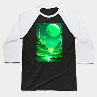 Green moon Baseball T-Shirt